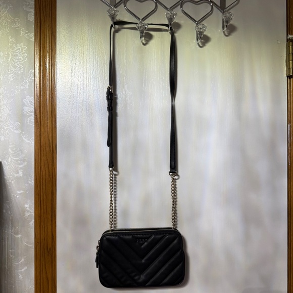 DKNY Quilted Black Leather Crossbody - Picture 6 of 6